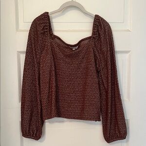 Madewell Women's Brown Patterned Top